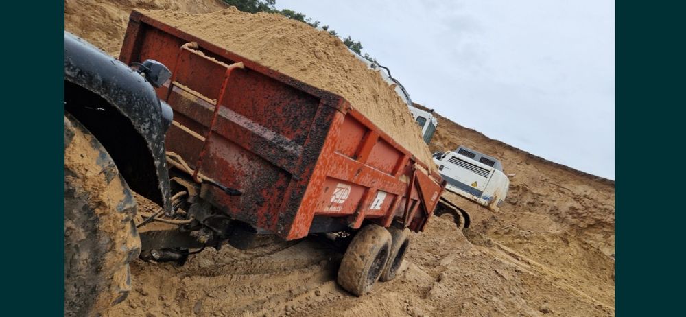 Przyczepa tandem mulda 10 12 ton 15 demarest skrętna os resor rolnicza