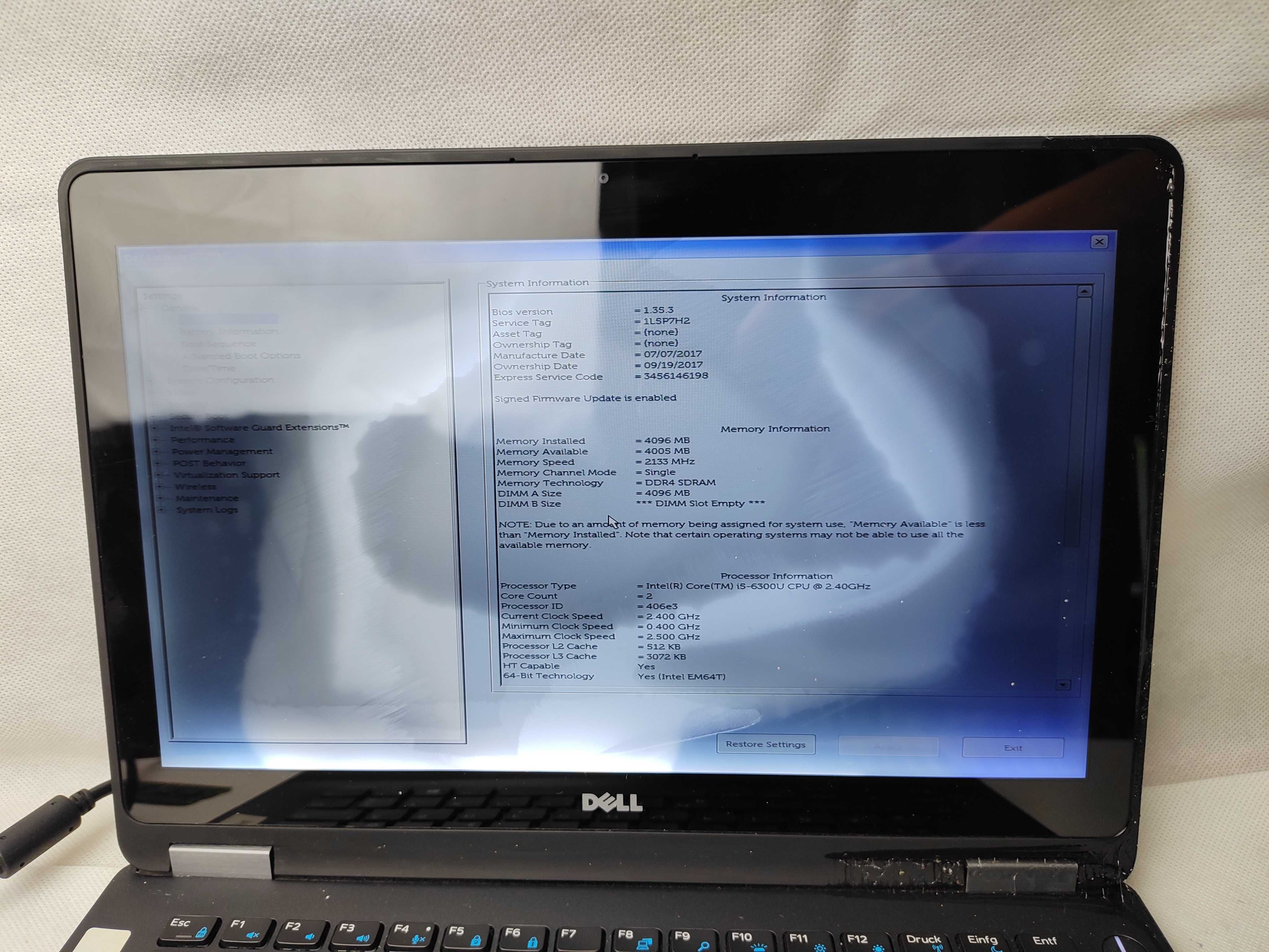 OKAZJA! | Dell Latitude E7270 Touch | i5-6300U | Bios OK | Sklep FV23