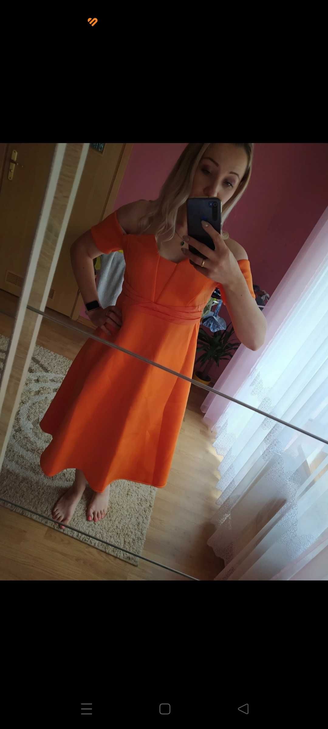 Pomarańczowa sukienka ASOS