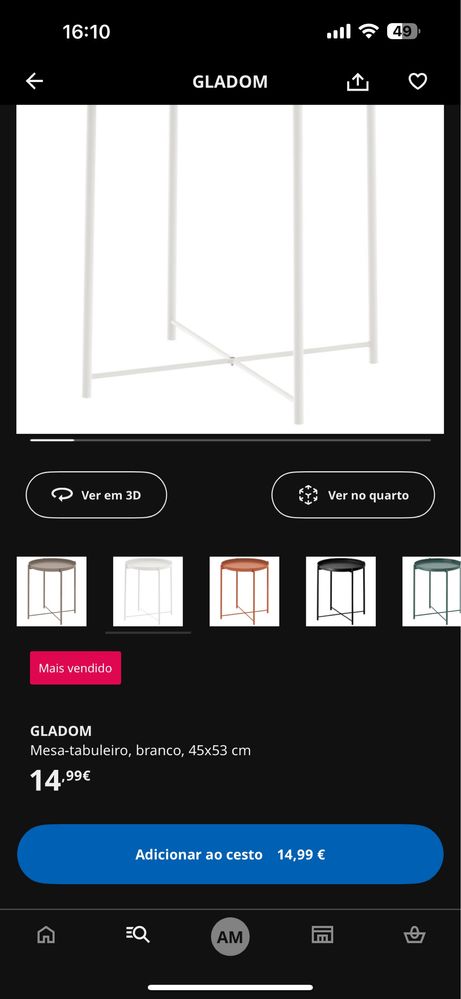 Mesa tabuleiro Gladom IKEA