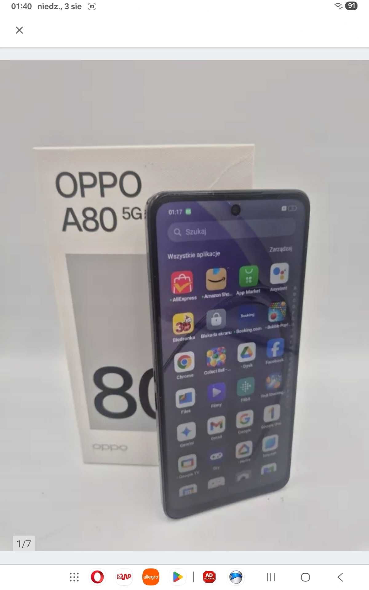 SUPER OPPO A80 5Gna gwarancji producenta. Pamięć 8/256 gb