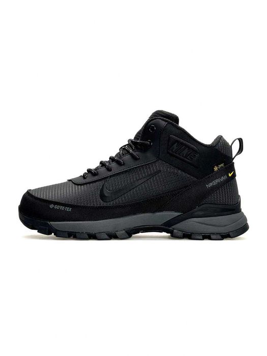 Кросівки з хутром Nike Rivah Gore-Tex Grey Black зимові premium i89