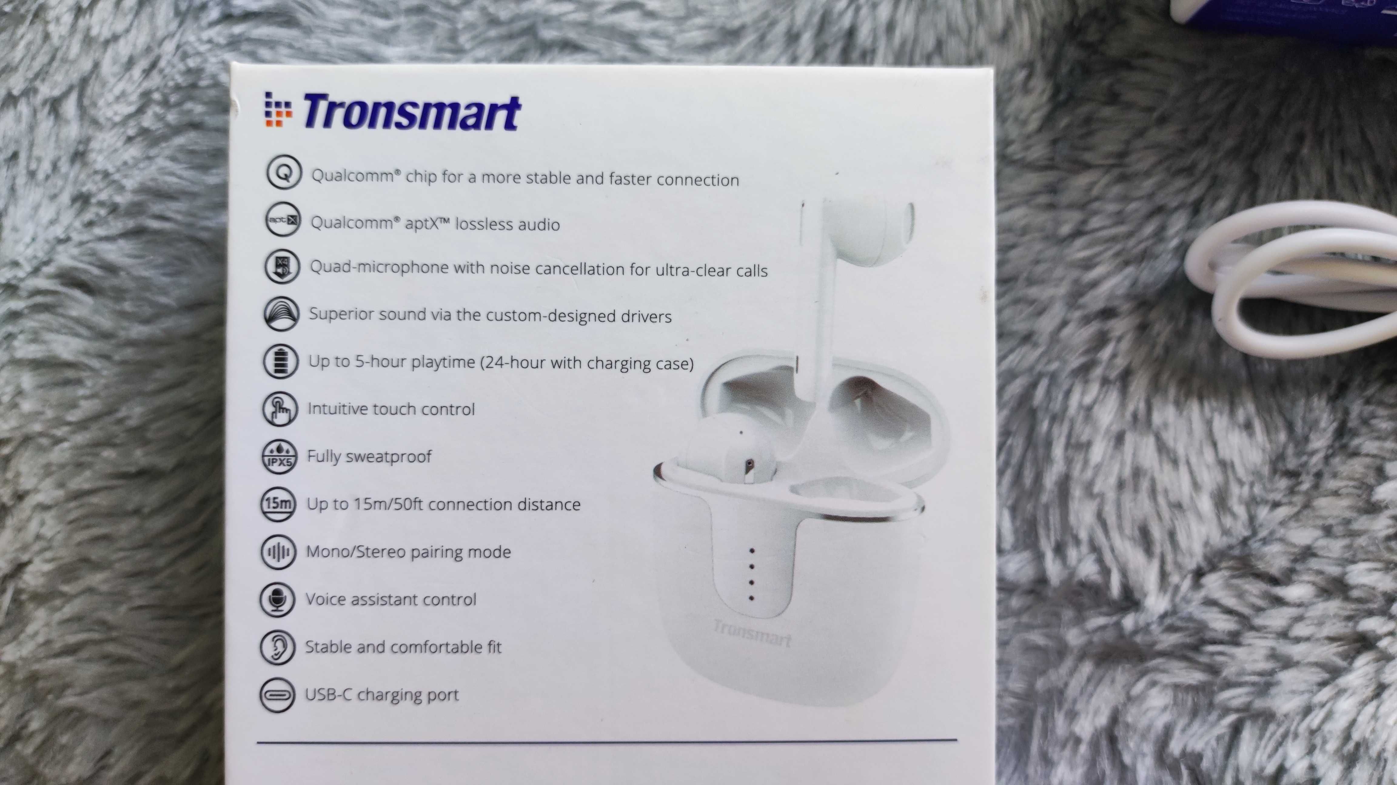 Навушники Tronsmart Onyx Ace (4 мікрофона, шумозаглушення)