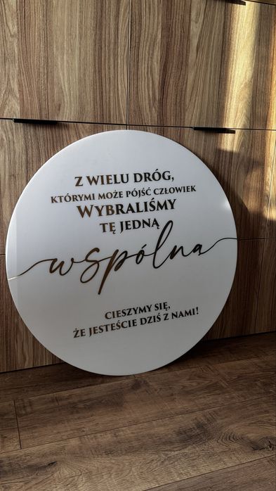 Tablica powitalna i plan stołów