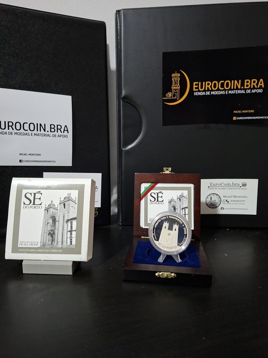 Moeda prata proof 10€ Sé do Porto