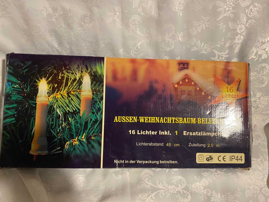 Stare niemieckie lampki choinkowe ZEWNĘTRZNE  16pkt