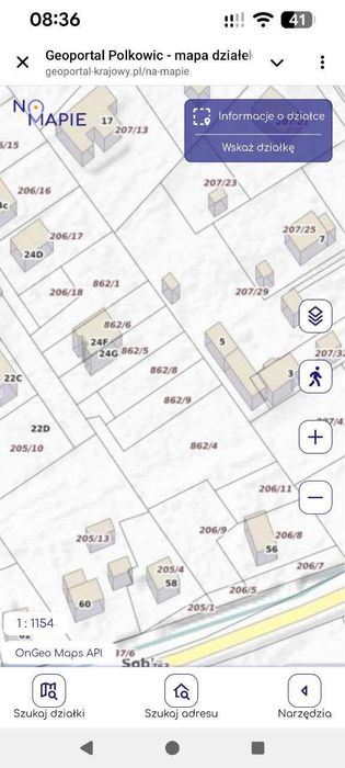 Działka budowlana duża - media i ogrodzenie, Sobin centrum Myśliwska