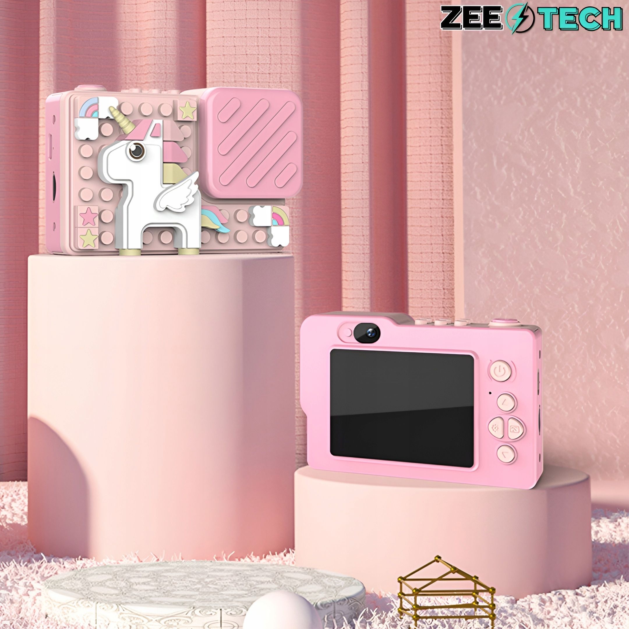 Aparat Fotograficzny Cyfrowy Dla Dzieci 40Mpx Kamera Selfie+Karta 32Gb