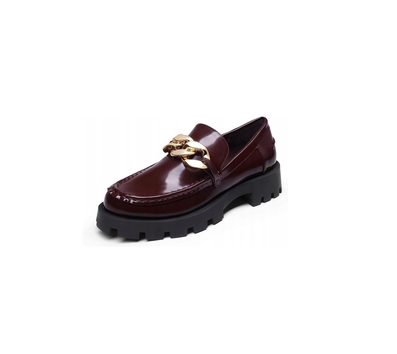 DREAM PAIRS Mokasyny Damskie na Platformie Burgundowe Rozmiar 41