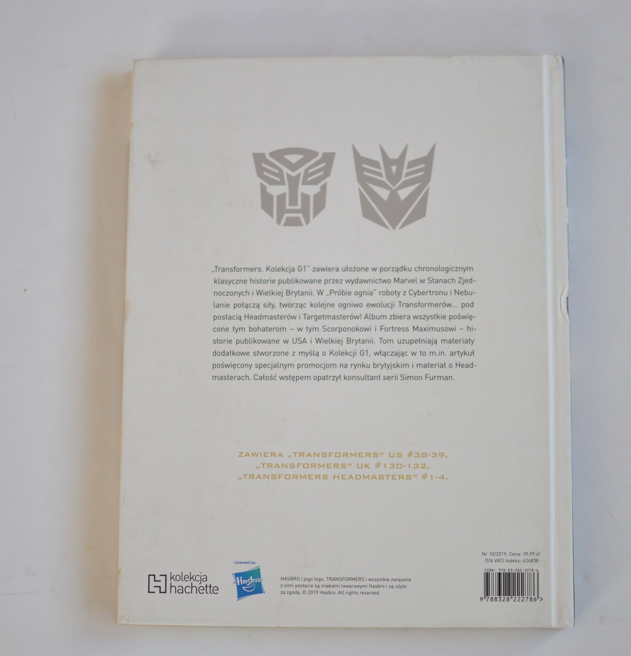 Transformers Kolekcja G1 #10	Próba ognia  Hachette 2019