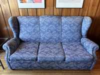 Sofa classico azul estilo retro em perfeitas condições