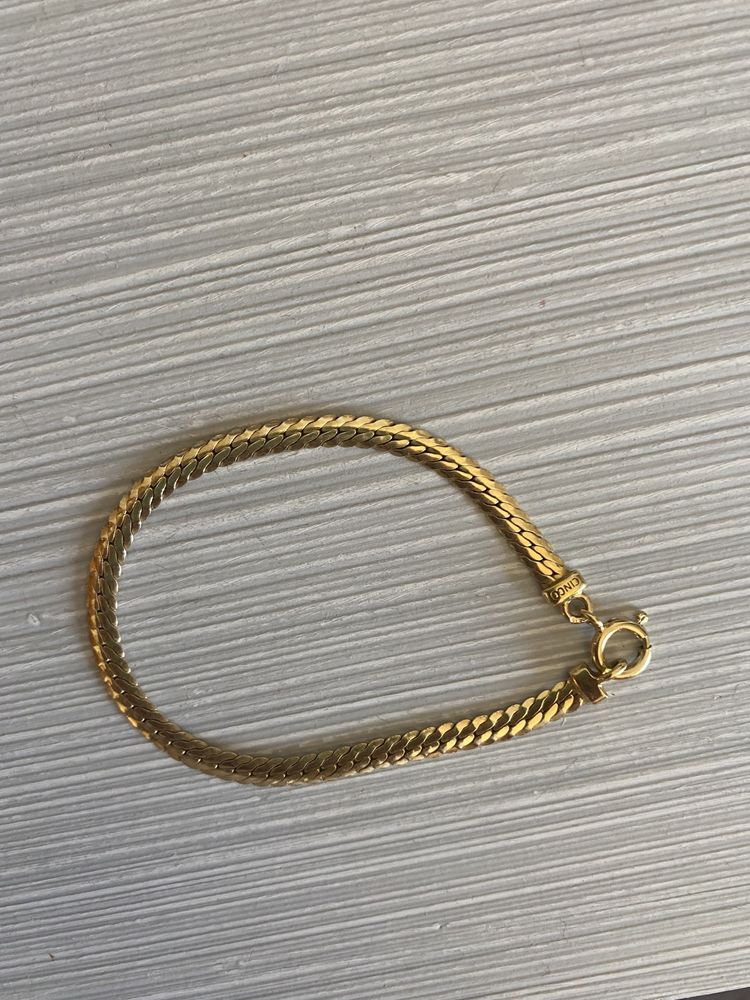 Pulseira de prata banhada a ouro (CINCO)