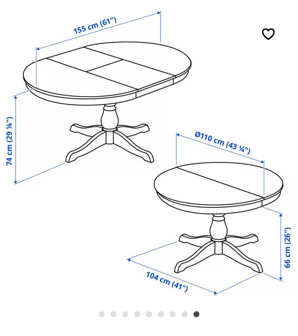 Stół okrągły Ikea - rozkładany +4 krzesła