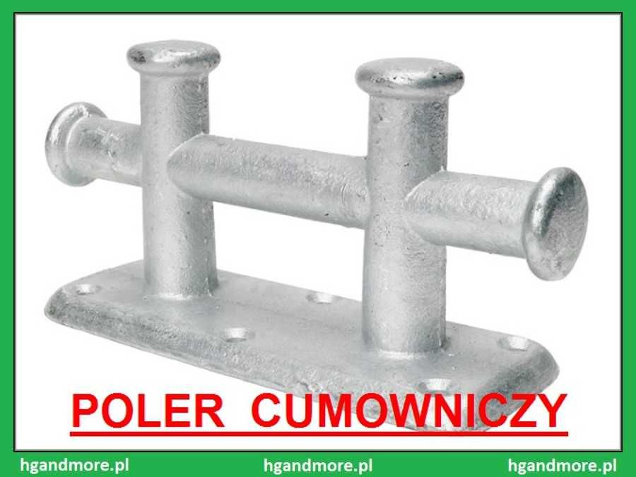 Poler cumowniczy żeliwny ocynkowany • Knaga • Cuma • Pomost • Marina