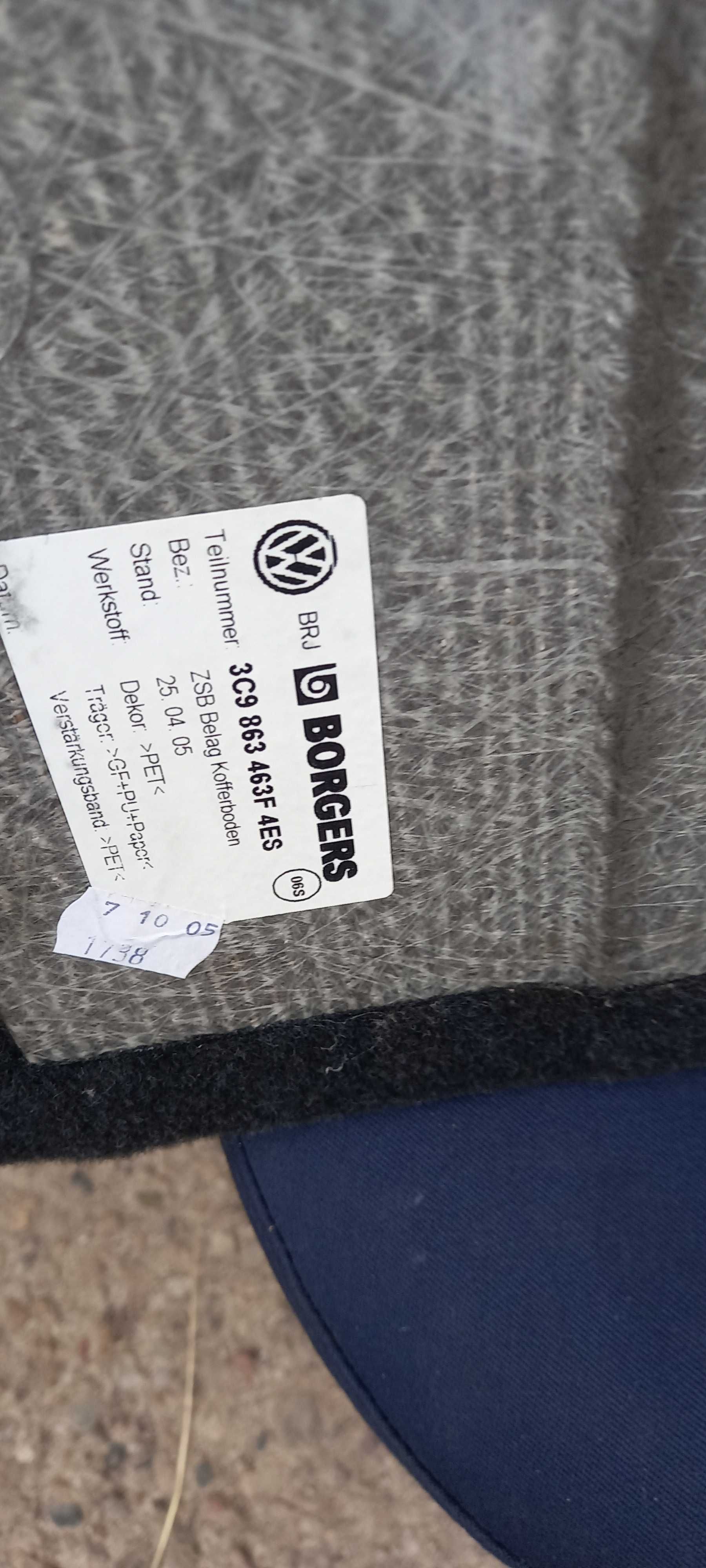 Wykładzina podłoga bagażnika Volkswagen Passat B6 Kombi