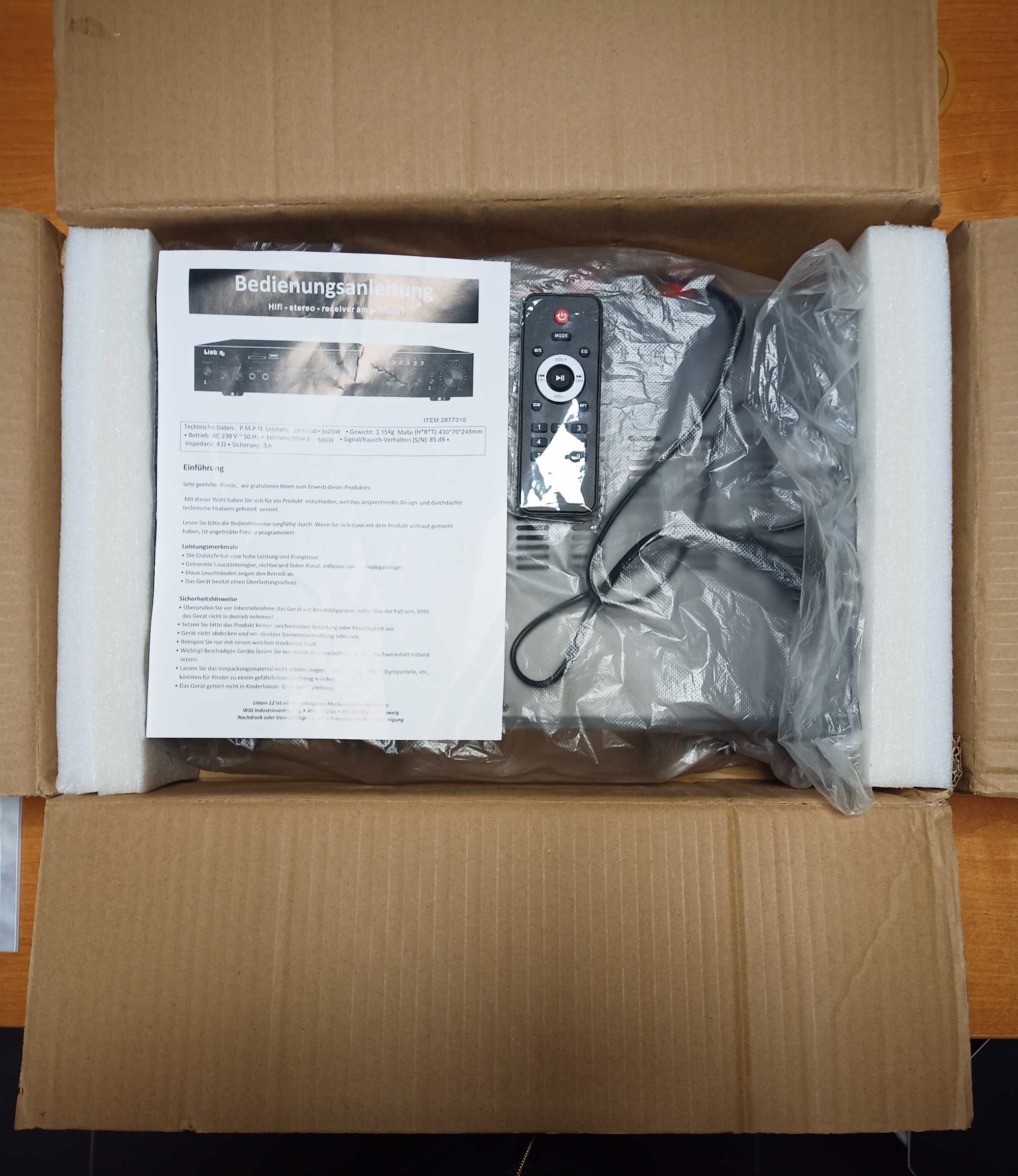 Amplituner Liston12 Hi Fi Stereo - bluetooth, usb, sd, karaoke