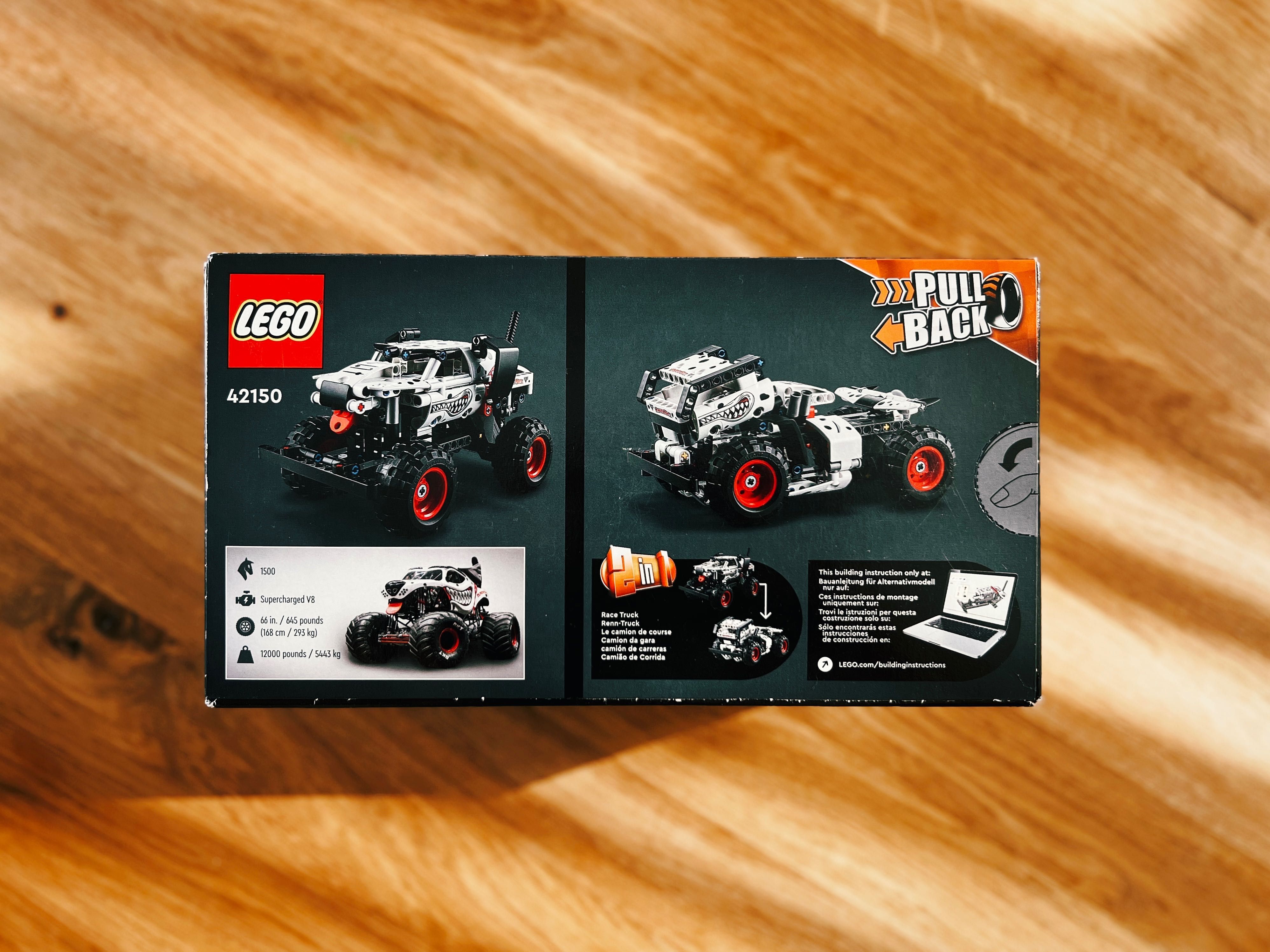 Nowe LEGO Technic 42150 Monster Jam Mutt Dalmatian z napędem 2 w 1