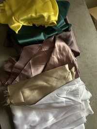 Залишки тканин від виробництва одягу. Атлас/штапель/сітка/бархат