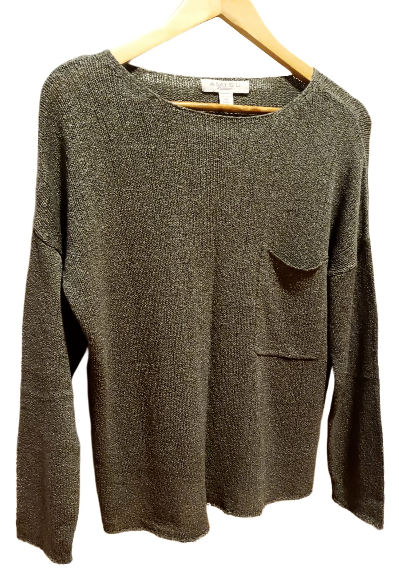 Oliwkowy sweterek AMISU (XS)