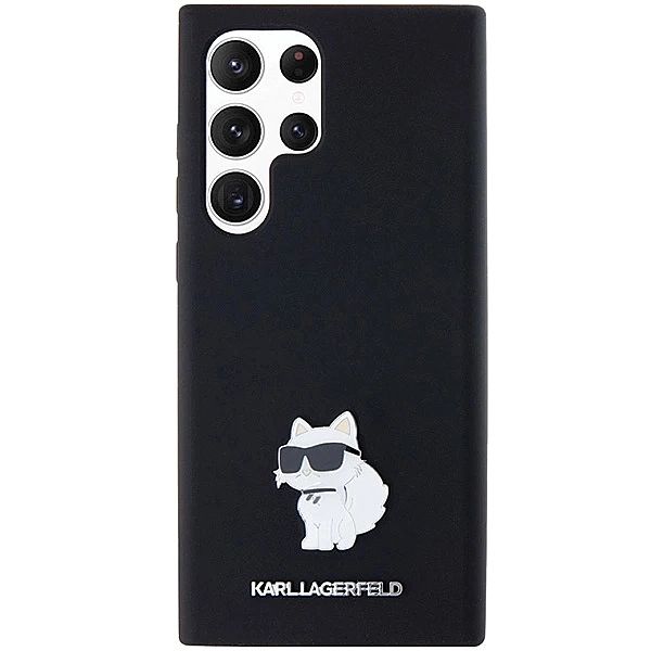 Etui Karl Lagerfeld Silicone Choupette Metal Pin na Samsung Galaxy S23