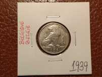 546 Moeda de 1 franc de 1939 Belgique - Bélgica (animais)