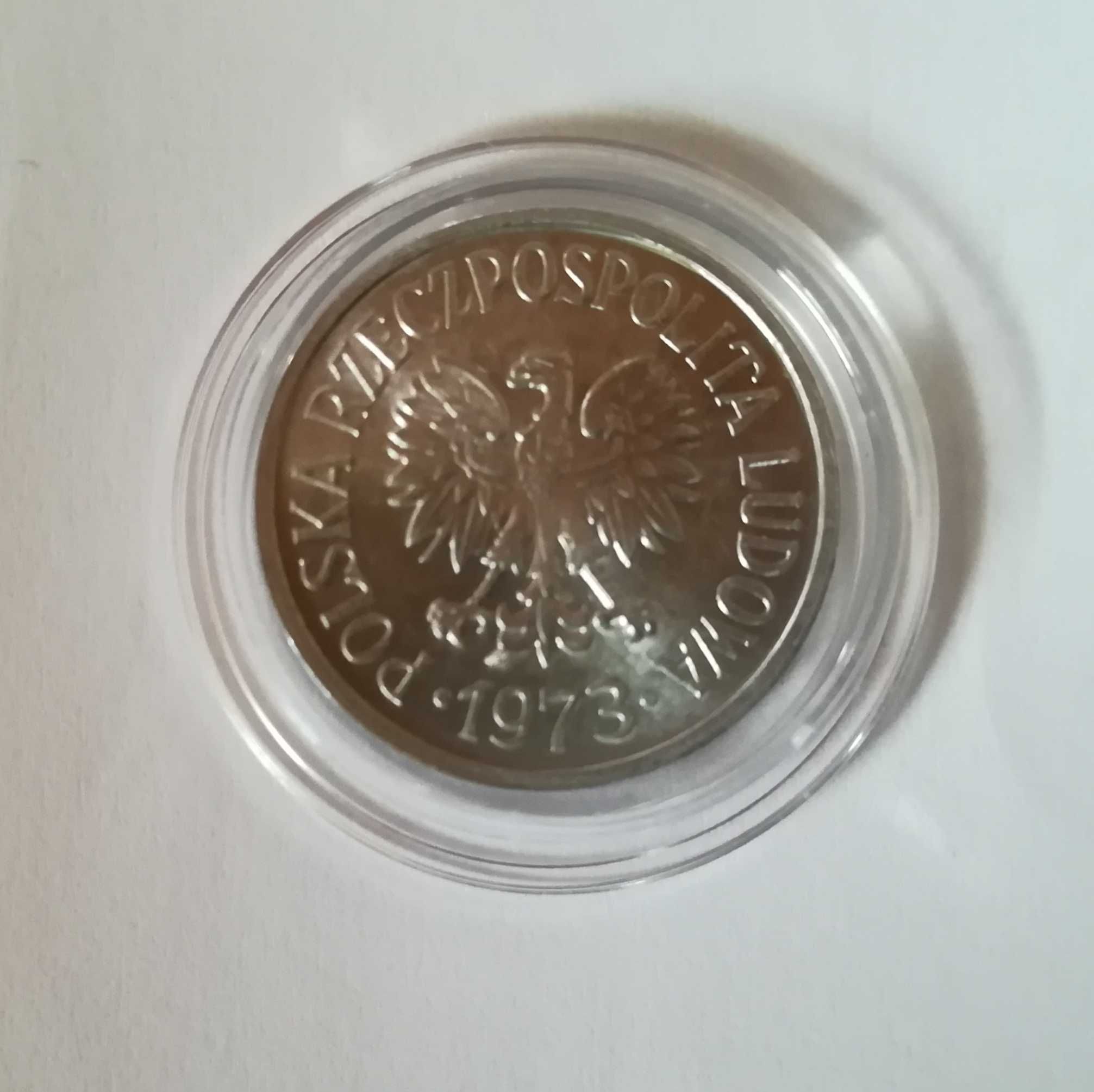 Moneta 20 gr z 1973 r, stan menniczy. Bez znaku mennicy.