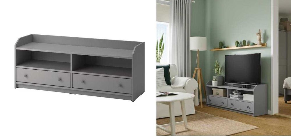 HAUGA IKEA
Móvel TV, cinz, 138x36x54 cm