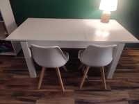 Ikea Duży stół biały prostokątny 180 x 90 cm rozkładany