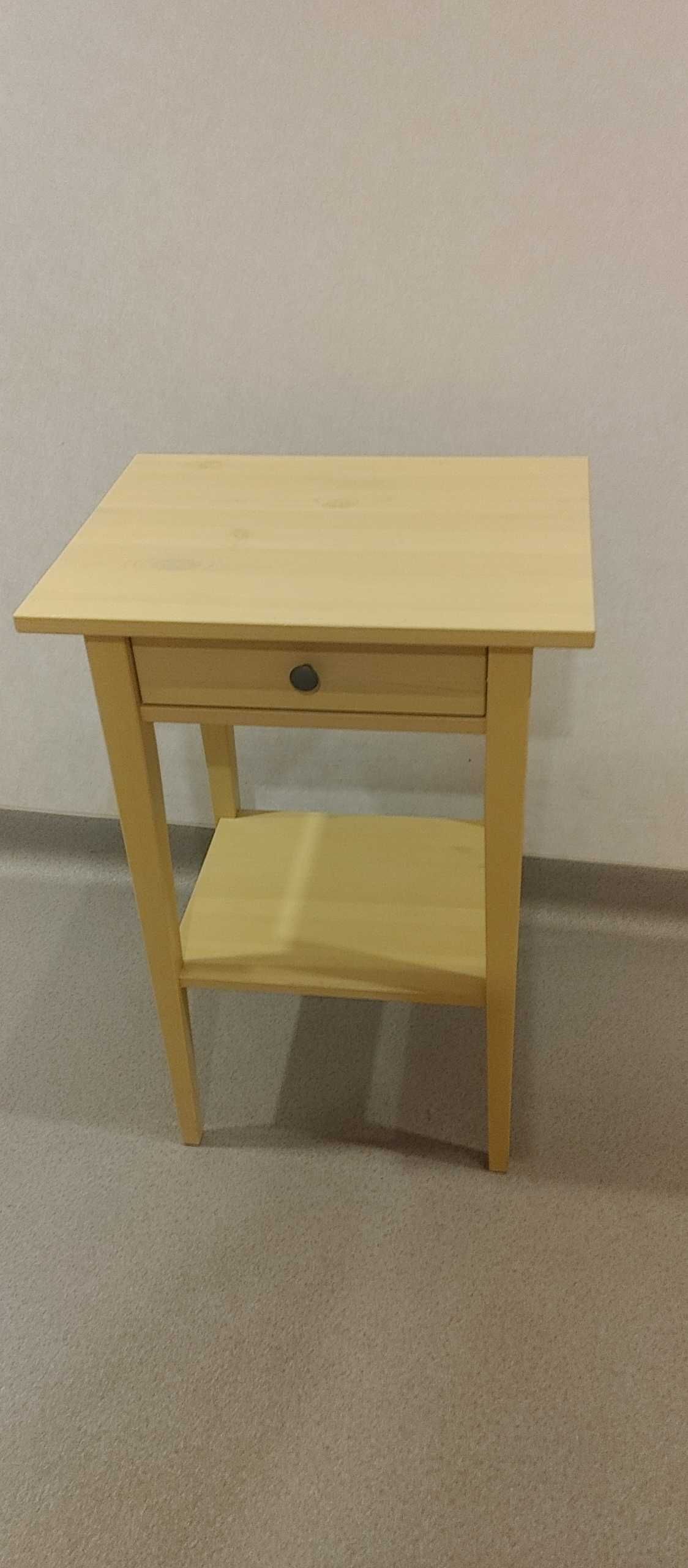 Szafka nocna-HEMNES-LEKSVIK-drewno-stolik kawowy Leksvik Ikea