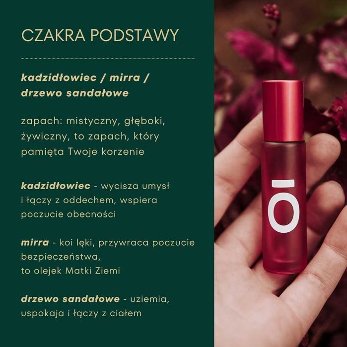 PERFUMY BOTANICZNE dla czakry korzenia: kadzidłowiec_mirra_sandał 10ml