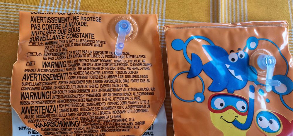 3 Braçadeiras piscina criança