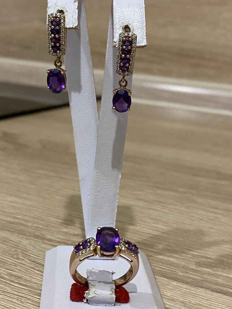 Серебряный набор Аметист 925