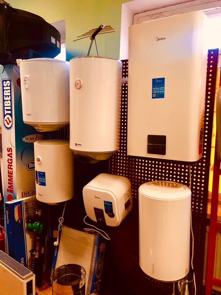 Бойлера ТМ «Ariston»,«Аtlantic», «Gorenje», «Midea»,«Röda» , «Round»,