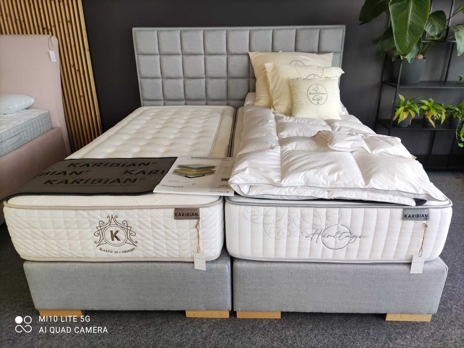 Łóżko kontynentalne 180x200 - boxspring