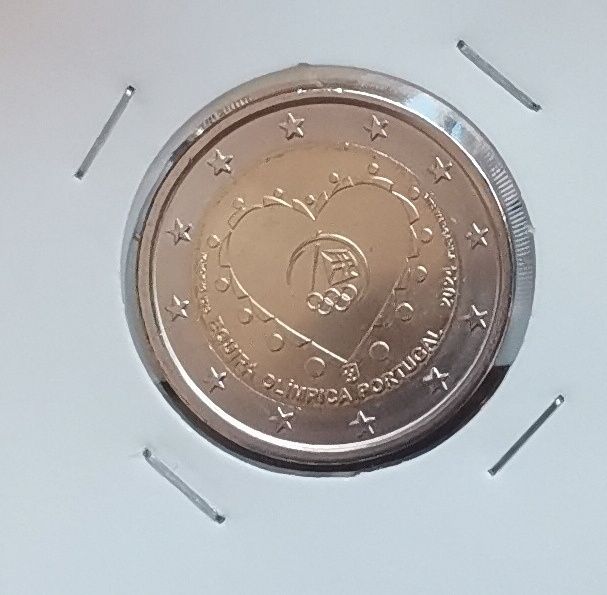 Moeda proof comemorativa 2 € "Equipa Olímpica Portugal"