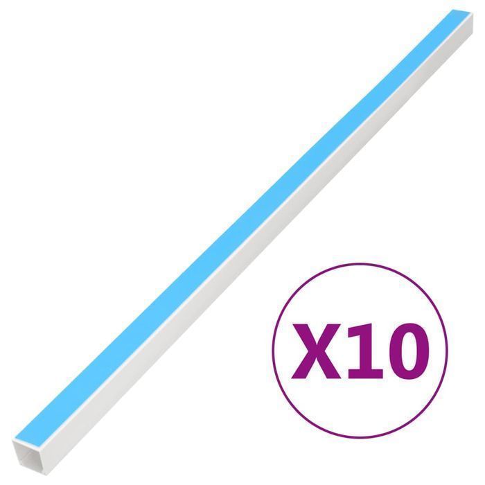 Osłonka na kable PVC 20x10 mm, samoprzylepna, 10 m, biały