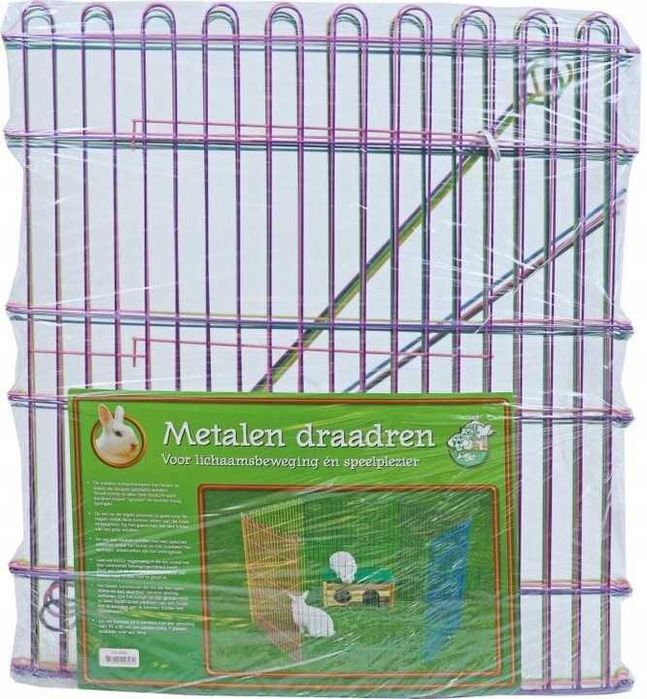 Kolorowy kojec dla psa królika składany 6el Wybieg