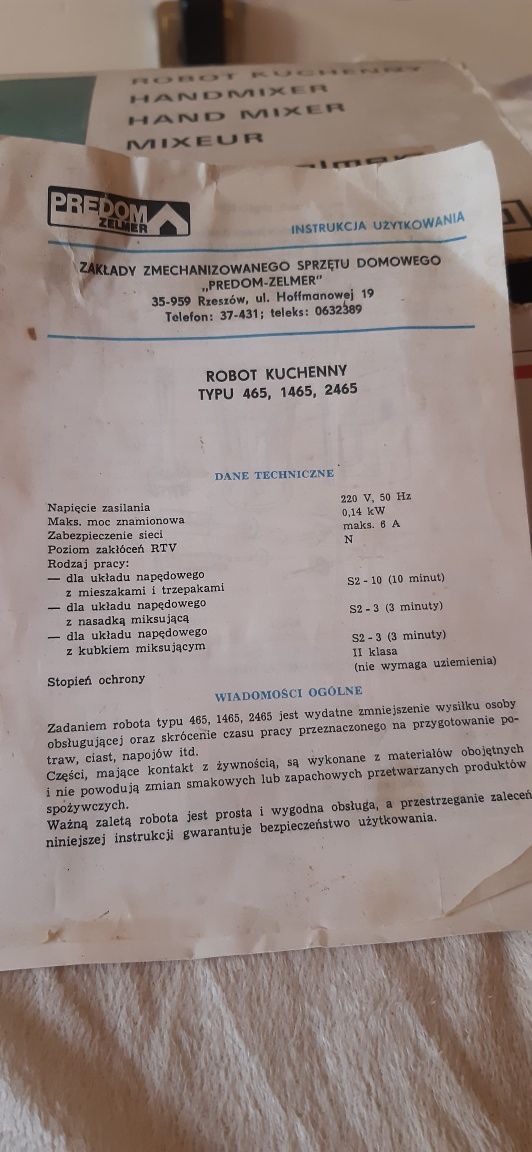 Robot- mikser Zelmer Predom Prl