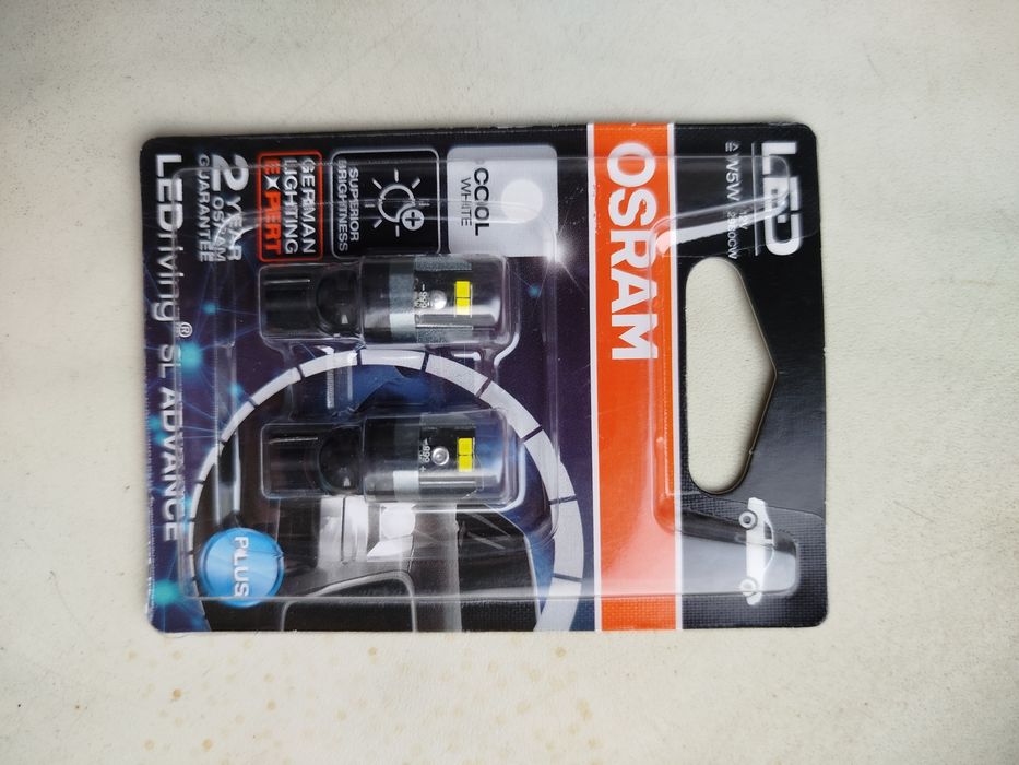 Лампи LED OSRAM W5W T10 6000K Ціна за комплект