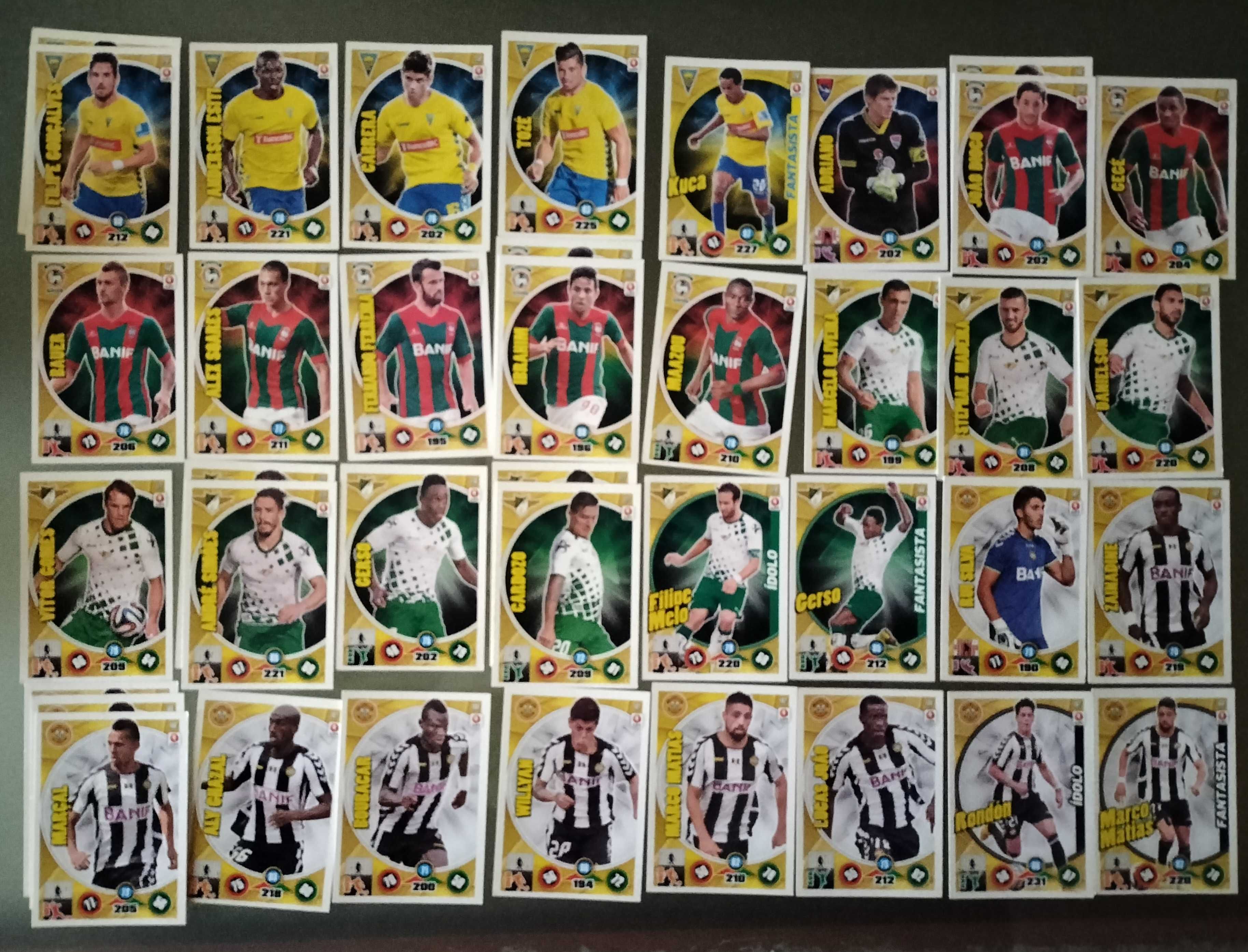 Lote de cartas "Adrenalyn 2014/2015" (lista na última foto)