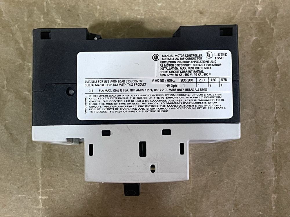 Автомат захисту двигуна SIEMENS 3rv1011-1da10