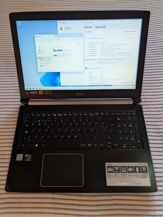 Acer Aspire 7 ( i7-8750h / Gtx 1050 / 8GB / 1TB ) *