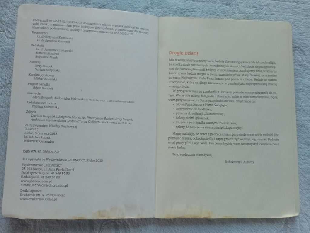 Podręcznik do religii dla klasy 3, 4, 5, 7