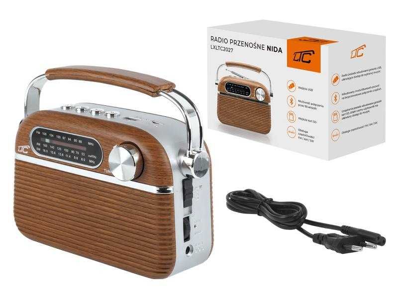 Radio przenośne FM LTC NIDA retro bluetooth LTC2027