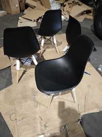 Conjunto 4 cadeiras escandinavas pretas