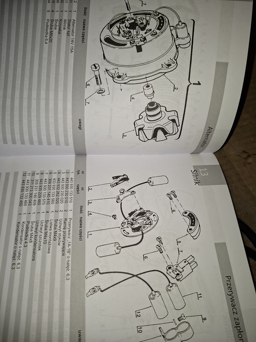 Nowy zestaw instrukcja obsługi katalog+linka licznika jawa 350