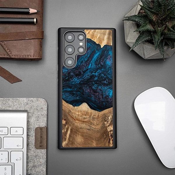 Etui z drewna i żywicy na Samsung Galaxy S22 Ultra Bewood Unique Neptu