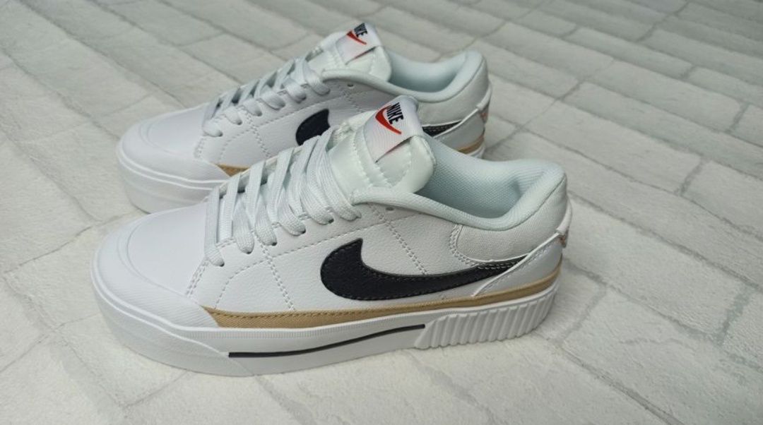 Кроссовки nike court legacy lift  белые 7590