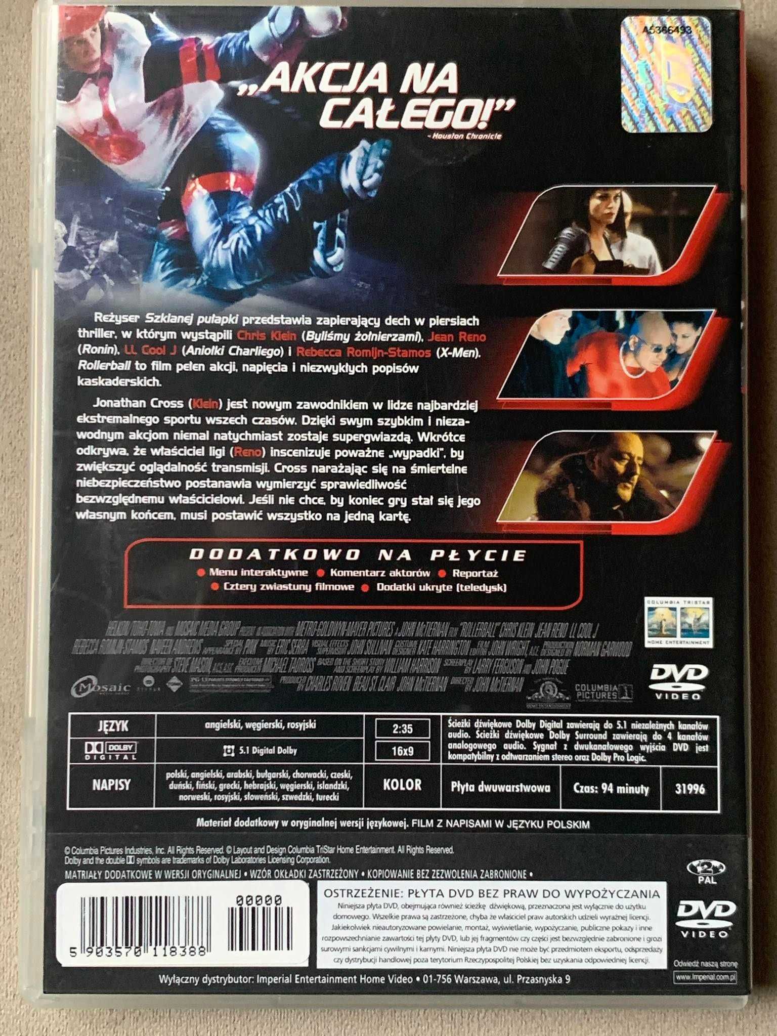 Rollerball ( Jean Reno) - DVD - edycja specjalna - stan EX+!