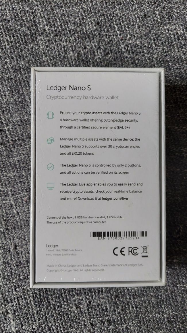 Nowy ledger nano s w folii